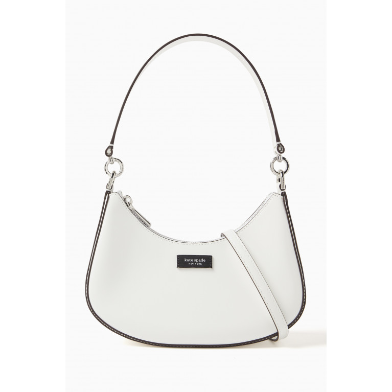 Kate Spade New York - Small Sam Icon Convertible Bag in Spazzolato Leather White