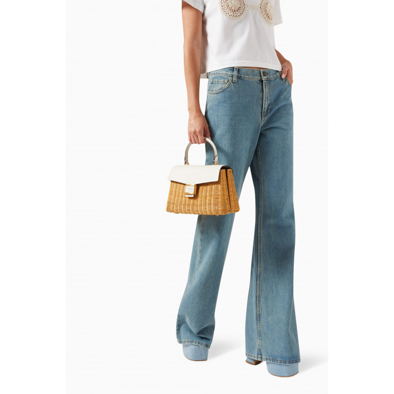 Kate Spade New York - Medium Katy Wicker Top-handle Bag
