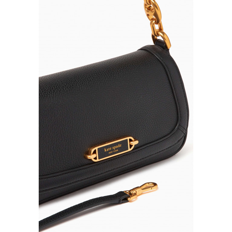 Kate Spade New York - Gramercy Small Flap Shoulder Bag in Leather Black