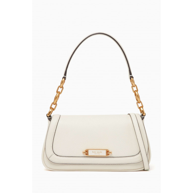 Kate Spade New York - Gramercy Small Flap Shoulder Bag in Leather White