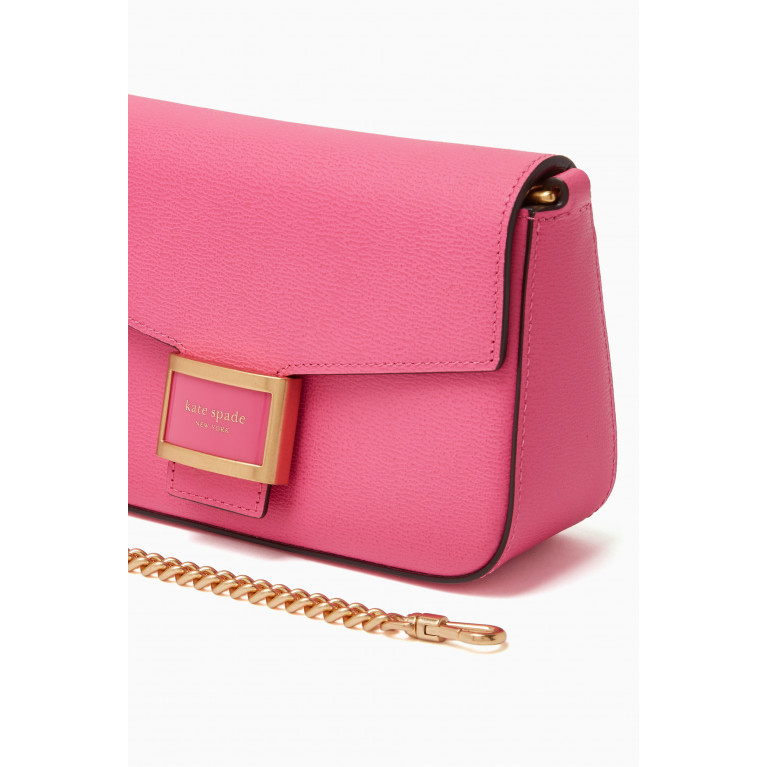 Kate Spade New York - Katy Flap Chain Crossbody Bag in Leather Pink