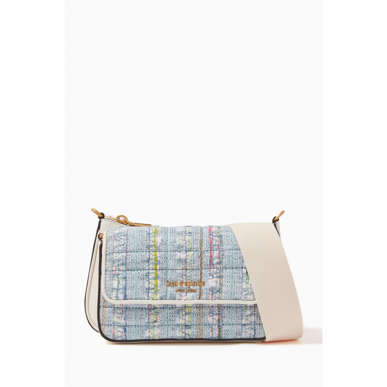 Kate Spade New York - Small Convertible Crossbody Bag in Tweed & Leather