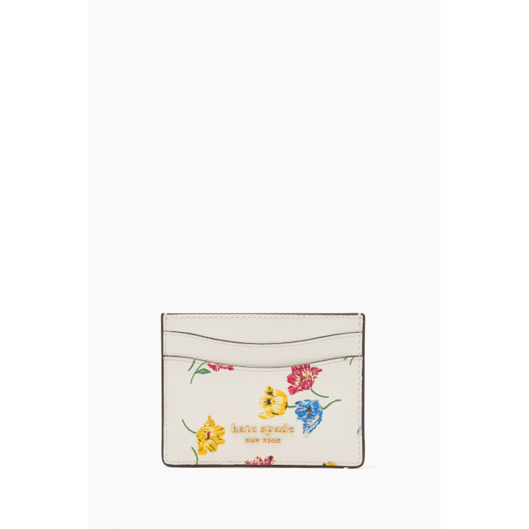 Kate Spade New York - Floral Card Holder in Faux Leather