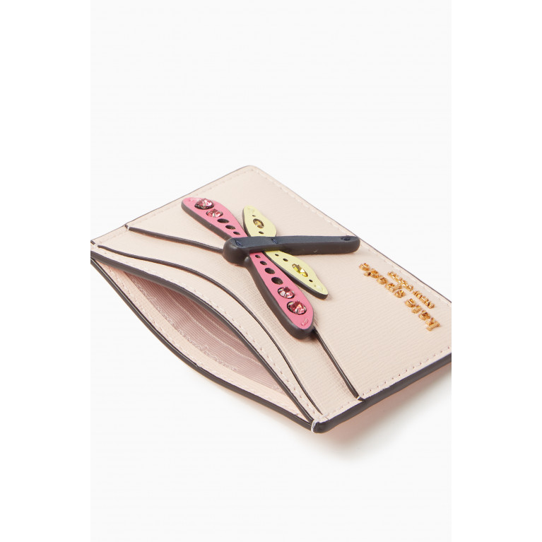Kate Spade New York - Dragonfly Novelty Embellished Card Holder in Leather