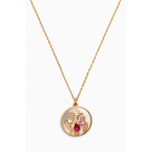 Kate Spade New York - Mother-Of-Pearl Tulip Pendant Necklace in Gold-plated Metal
