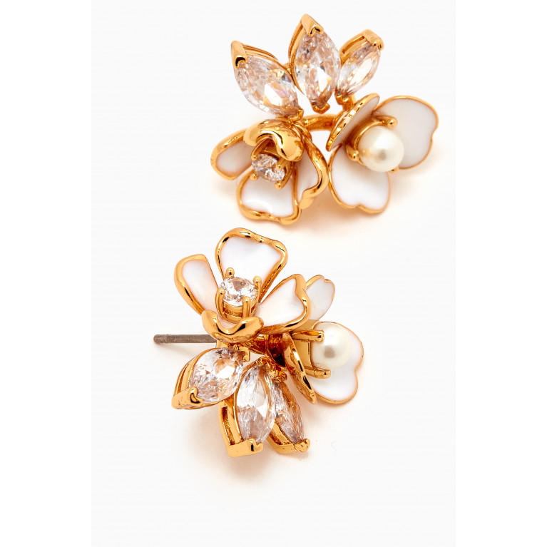 Kate Spade New York - Bouquet Toss Cluster Stud Earrings in Gold-plated Metal