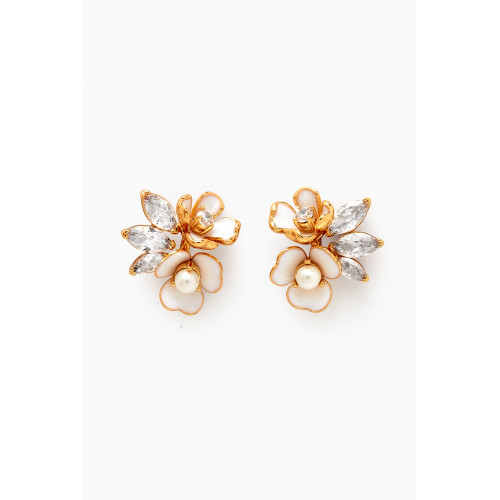 Kate Spade New York - Bouquet Toss Cluster Stud Earrings in Gold-plated Metal