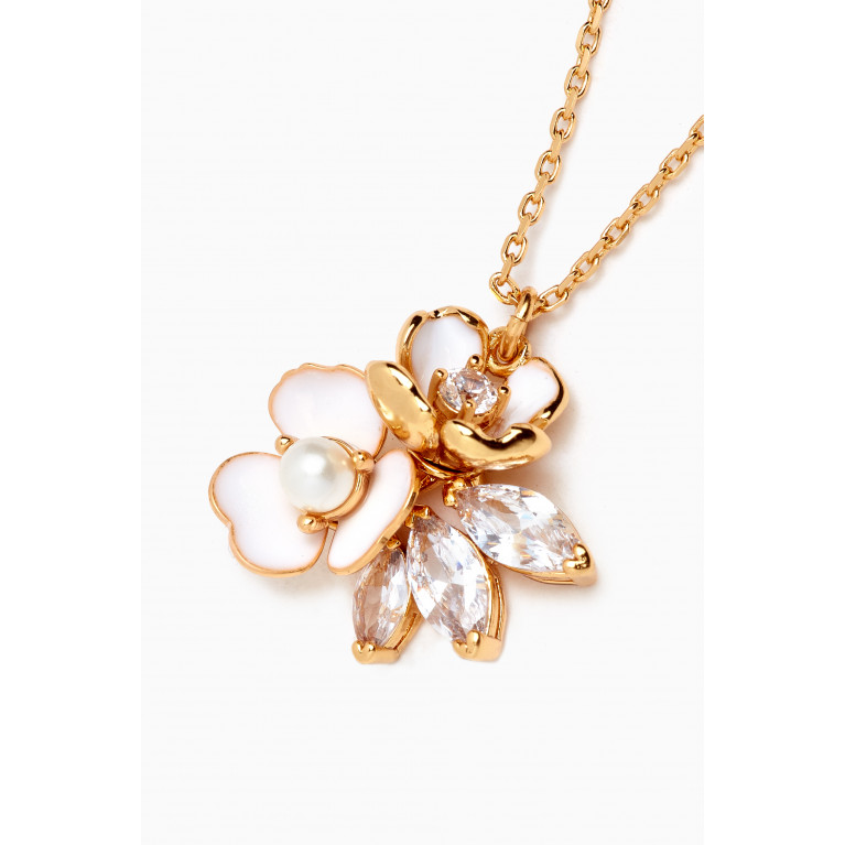 Kate Spade New York - Bouquet Toss Cluster Pendant Necklace in Gold-plated Metal