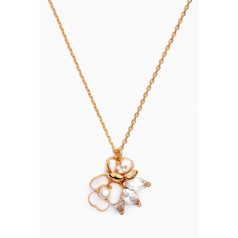 Kate Spade New York - Bouquet Toss Cluster Pendant Necklace in Gold-plated Metal