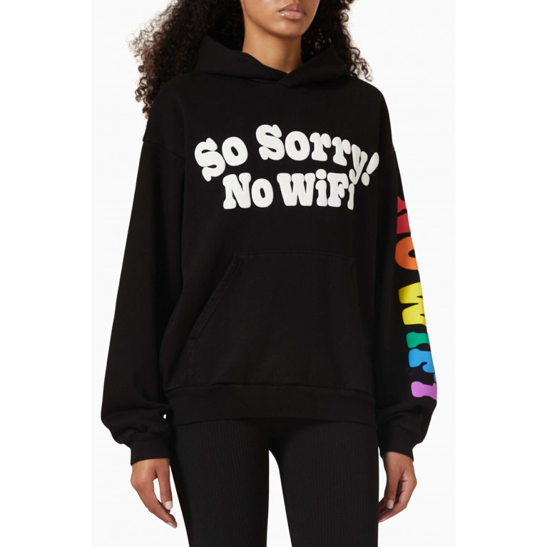 Madhappy - So Sorry No Wifi Universal Hoodie in Cotton-terry Black