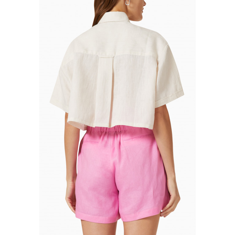 KAGE - Lisa Crop Shirt in Linen