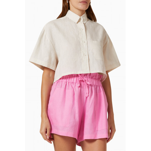 KAGE - Lisa Crop Shirt in Linen
