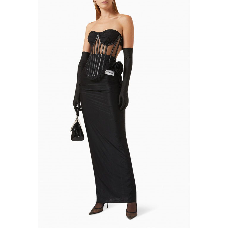 Dolce & Gabbana - x Kim Rose-belt Maxi Skirt in Spandex-jersey