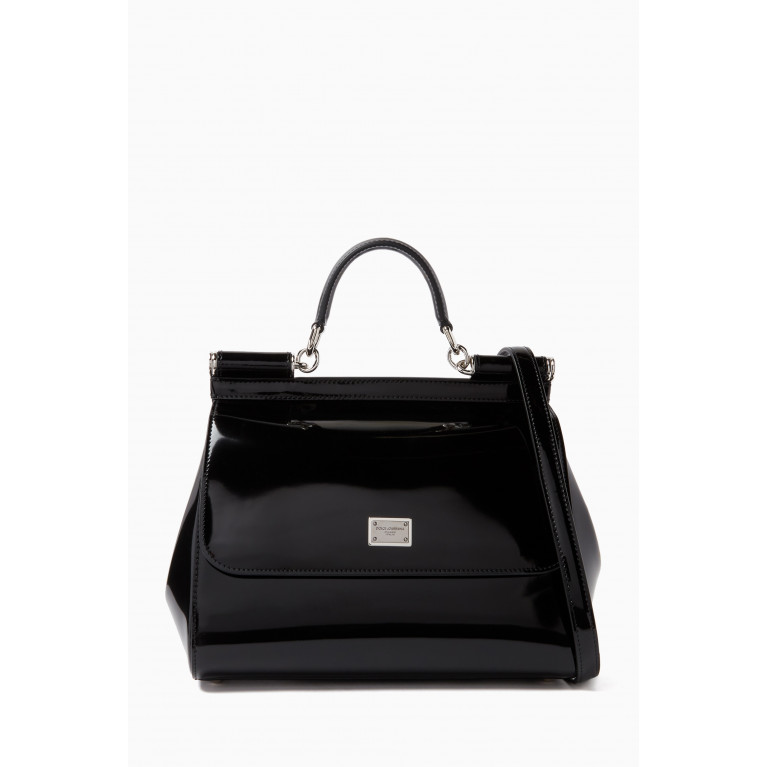 Dolce & Gabbana - x KIM Medium Sicily Top-handle Bag in Polished Calfskin