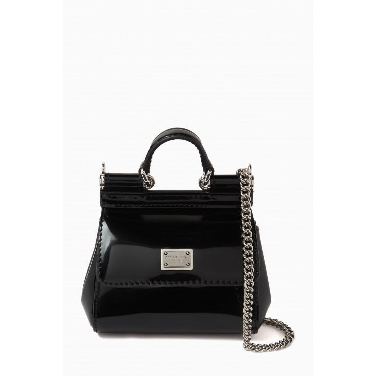 Dolce & Gabbana - x KIM Mini Sicily Top-handle Bag in Polished Calfskin