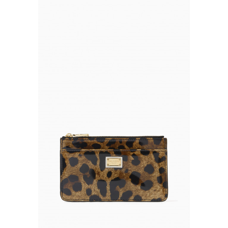 Dolce & Gabbana - Medium Leopard-print Cardholder in Calfskin Leather