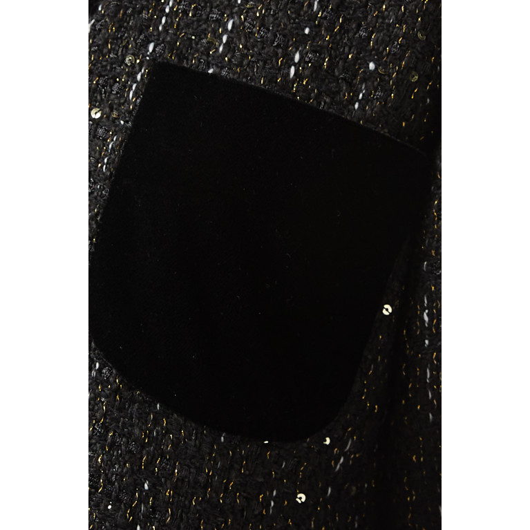 CHI-KA - Winter Patch Pocket Abaya in Metallic Tweed