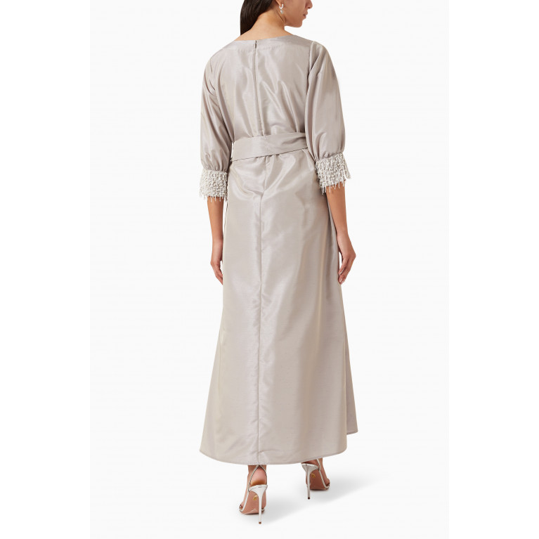 HQ by Homa Q - Beaded Maxi Dress in Silk