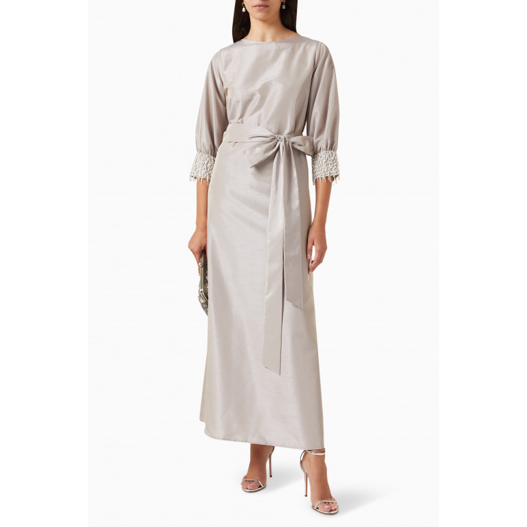 HQ by Homa Q - Beaded Maxi Dress in Silk