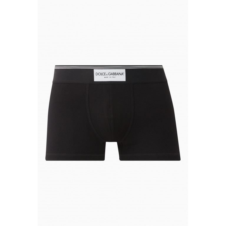 Dolce & Gabbana - Boxers in Cotton Jersey Black