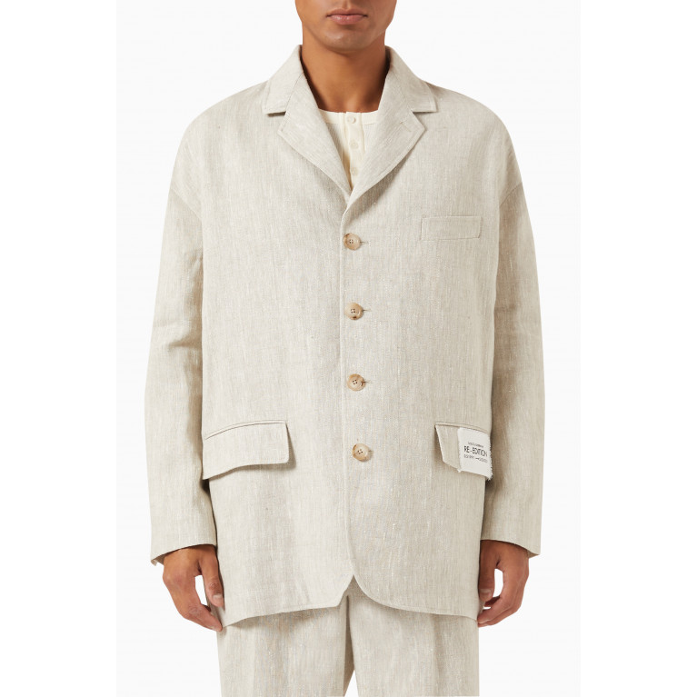 Dolce & Gabbana - Single-breasted Blazer in Cotton and Linen