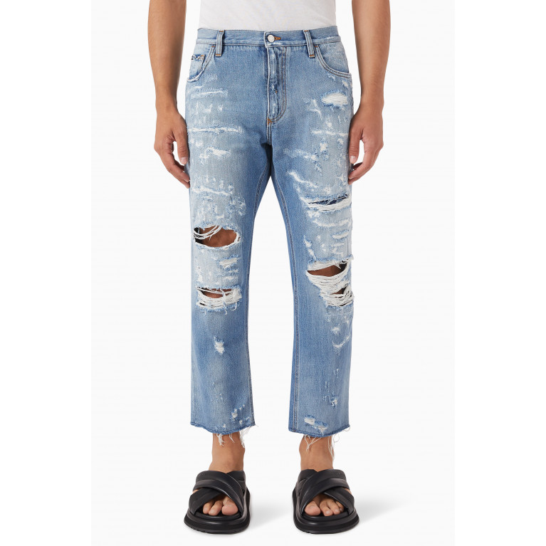 Dolce & Gabbana - Re-Edition Distressed Jeans in Denim