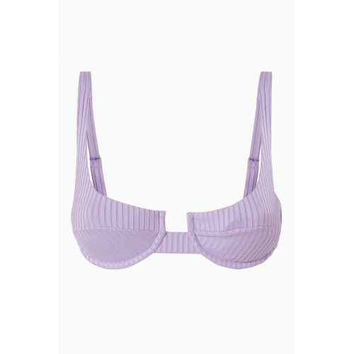 Melissa Odabash - Montreal RIbbed Bikini Top Purple