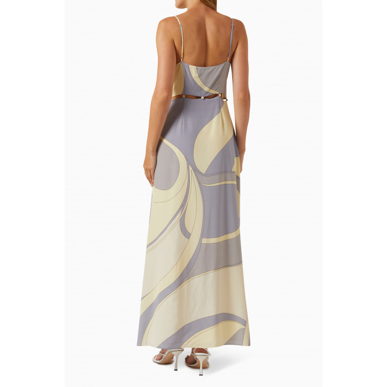 SIR The Label - Adrianna Buttoned Maxi Dress in Silk