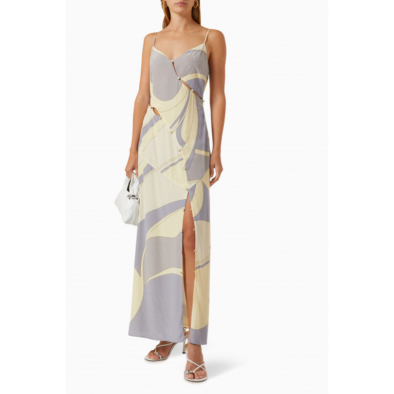 SIR The Label - Adrianna Buttoned Maxi Dress in Silk