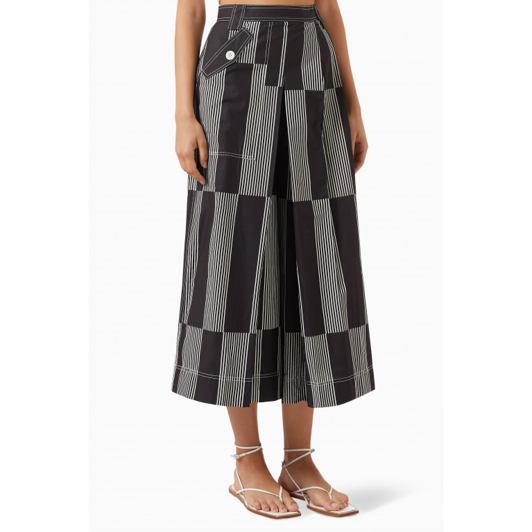 Lovebirds - Pleated A-line Pants in Cotton