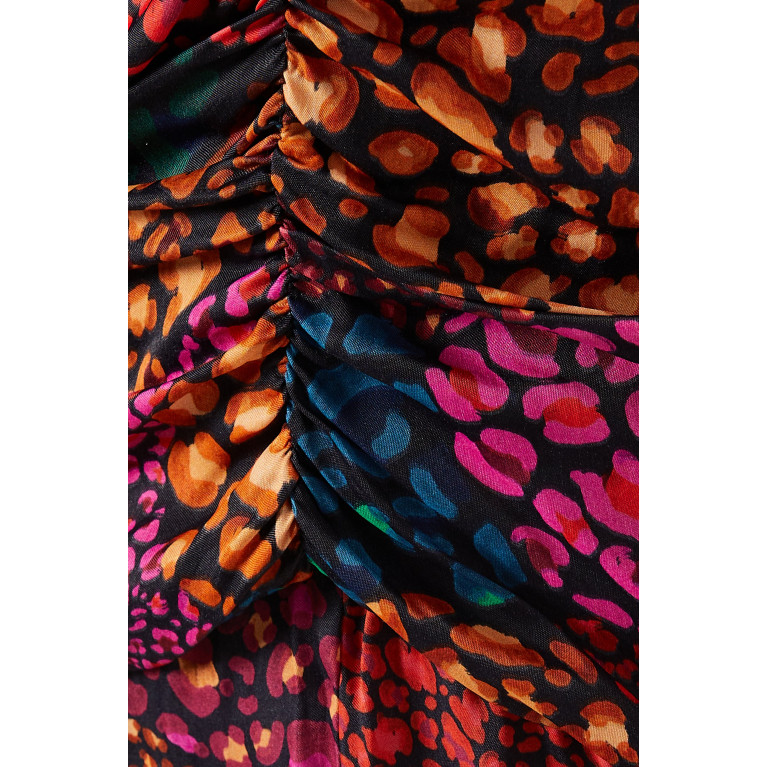 Farm Rio - Rainbow Hearts Midi Dress in Lenzing™ Ecovero™ Viscose