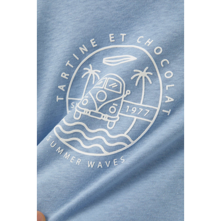 Tartine et Chocolat - Illustrated Logo T-shirt in Cotton