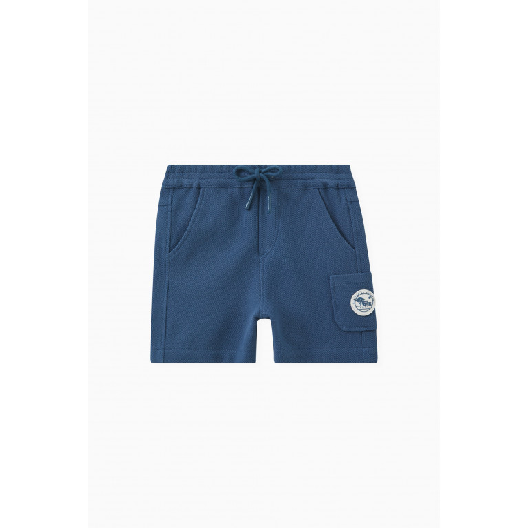 Tartine et Chocolat - Cargo Shorts in Cotton Knit Blue