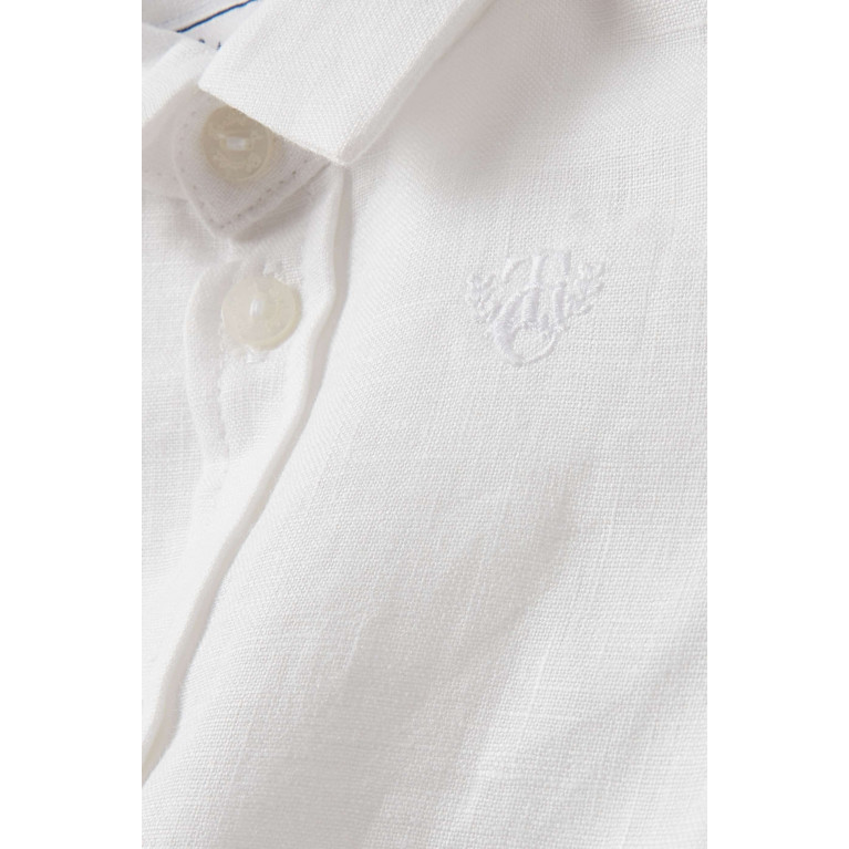 Tartine et Chocolat - Plain Logo Shirt in Linen White