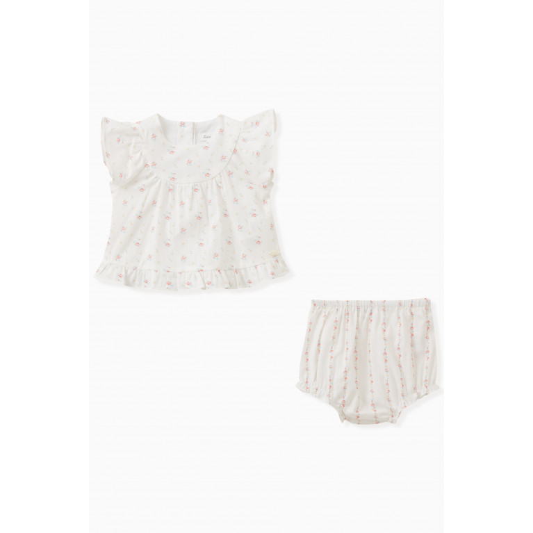 Tartine et Chocolat - Floral Print Top and Bloomers, Set of Two