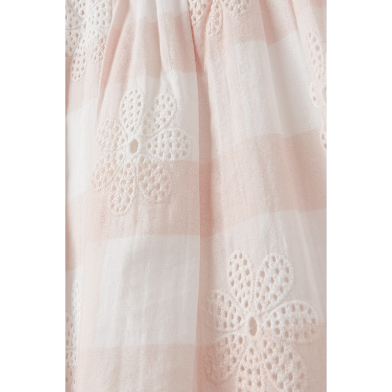 Tartine et Chocolat - Checkered Floral Dress in Cotton