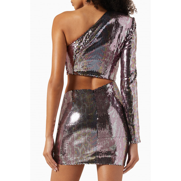 New Arrivals - Myrine Cut-out Mini Dress in Sequins