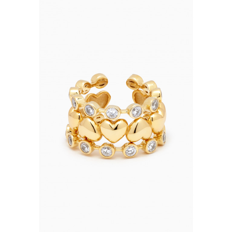 The Jewels Jar - Esmé Stacked Ring Set in 18kt Gold-plated Sterling Silver