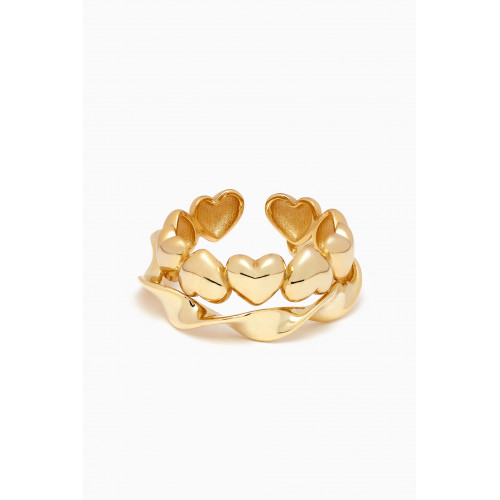 The Jewels Jar - Elsie Double Ring Stack in 18kt Gold-plated Sterling Silver