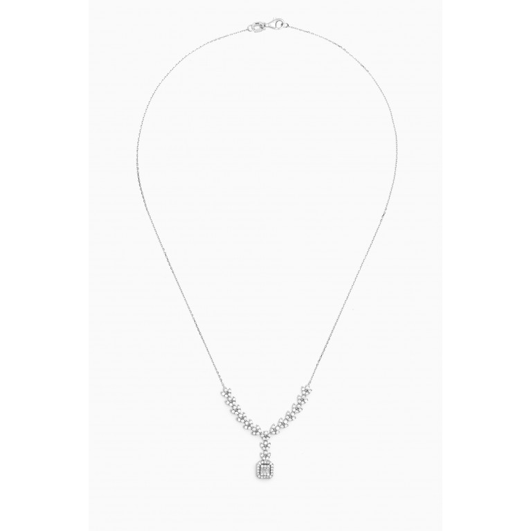 NASS - Sheaf Diamond Necklace in 14kt White Gold