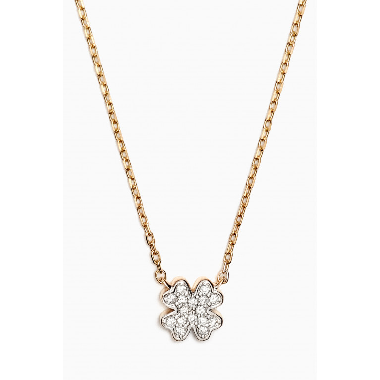 NASS - Mini Clover Diamond Necklace in 14kt Gold Yellow