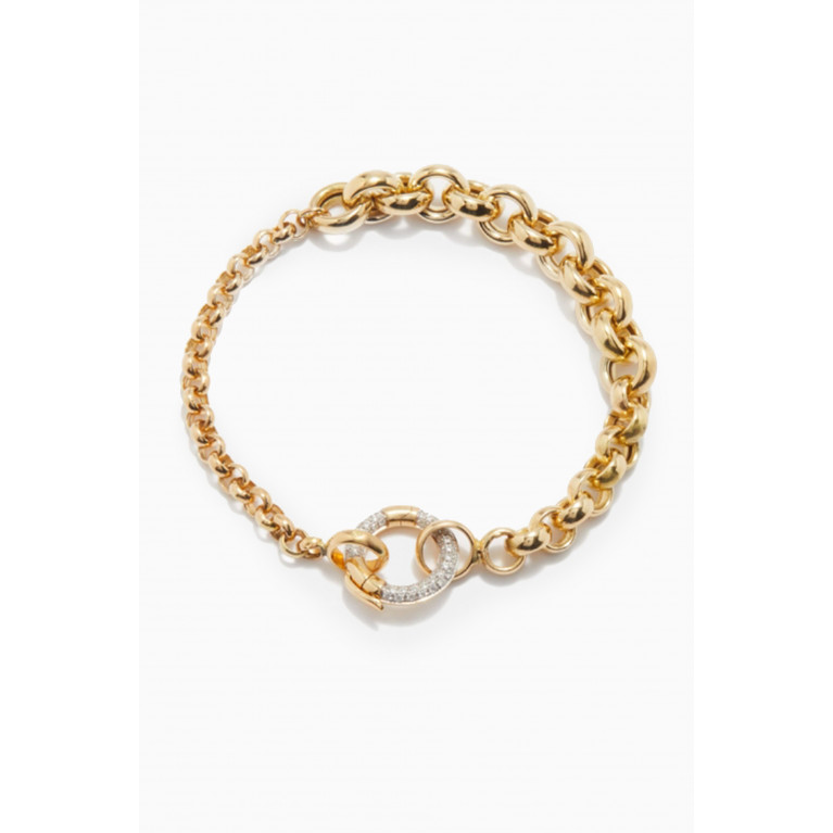 Yvonne Leon - Jaseron Fermoir Diamond Bracelet in 18kt Gold