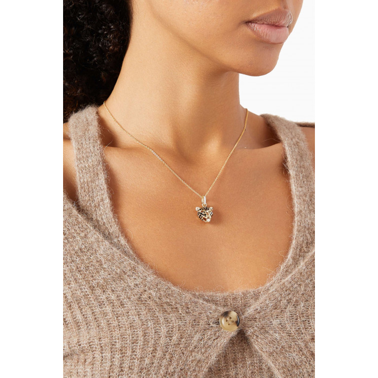 Yvonne Leon - Leopard Diamond Necklace with Interchangeable Bails in 9kt Gold