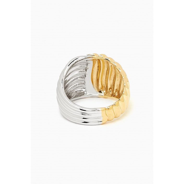 Yvonne Leon - Berlington Diamond Signet Ring in 18kt White & Yellow Gold