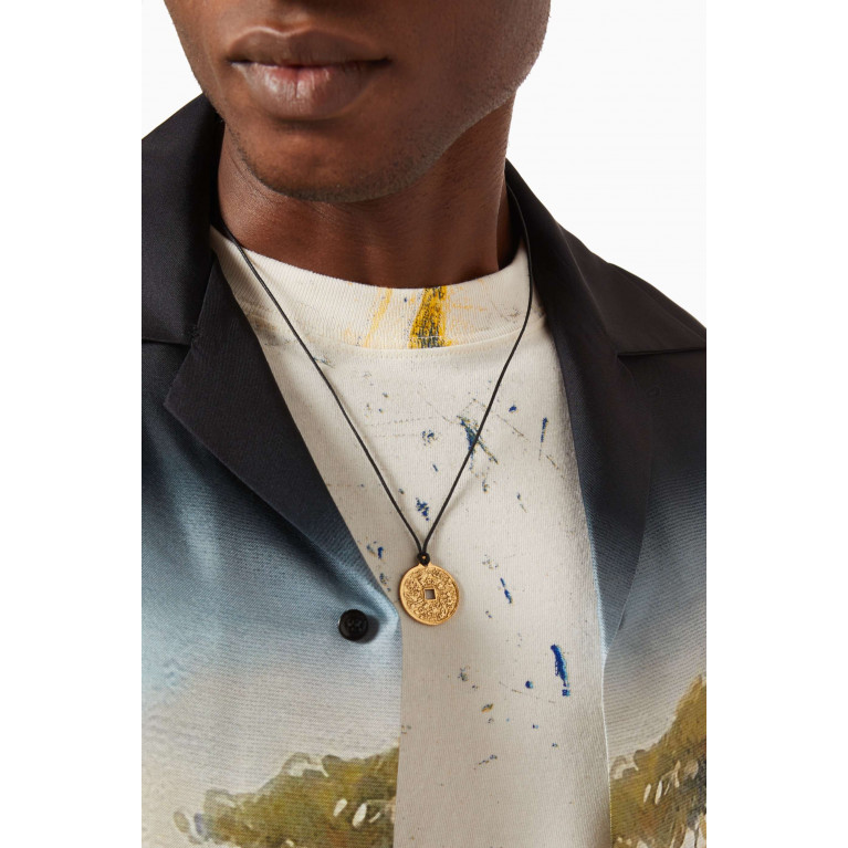 The Monotype - The Lou Yansheng Necklace in Cord & Gold-plated Brass