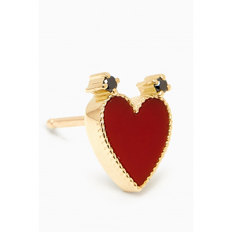 Yvonne Leon - Petits Personnages Diamond Earrings in 9kt Gold Red