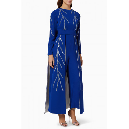 Nour Al Dhahri - Reggia Embellished Jumpsuit Blue
