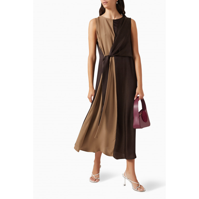 Beige Collection - Abaya & Dress Set in Viscose Neutral