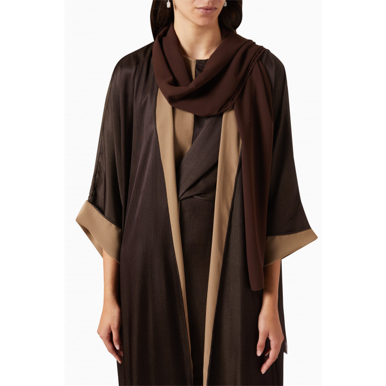 Beige Collection - Abaya & Dress Set in Viscose Neutral