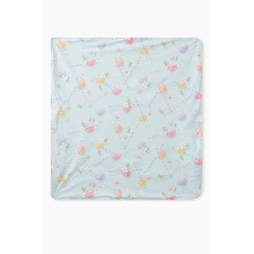 Lapin House - All-over Print Blanket in Cotton Blue